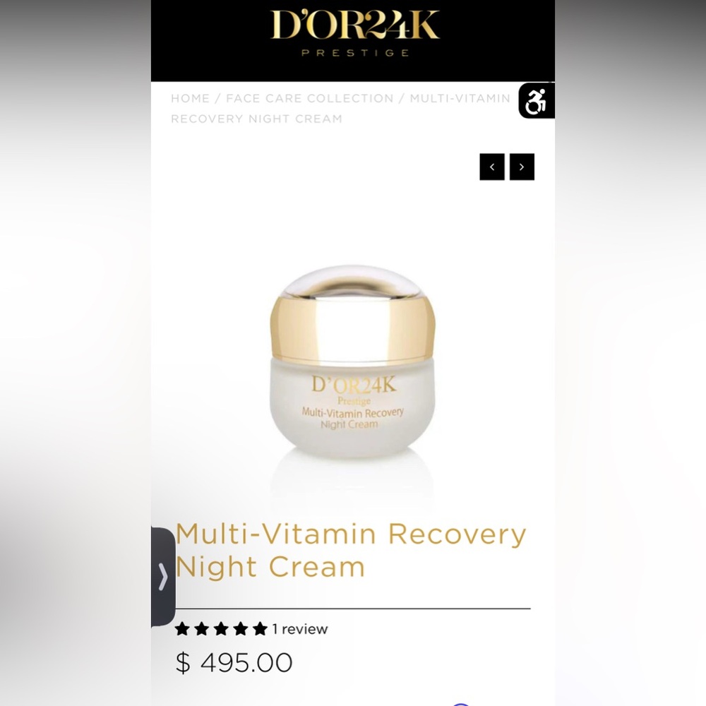 D’OR 24K Multi-Vitamin Recovery Night Cream $495 retail